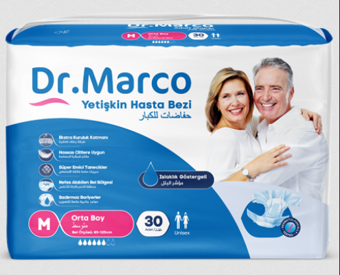 Підгузники для дорослих Dr.Marco, розмір M (охоплення талії 85-125cm), 30 шт/уп